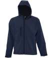 46602 Replay SOL'S Replay Hooded Soft Shell Jacket French Navy colour image